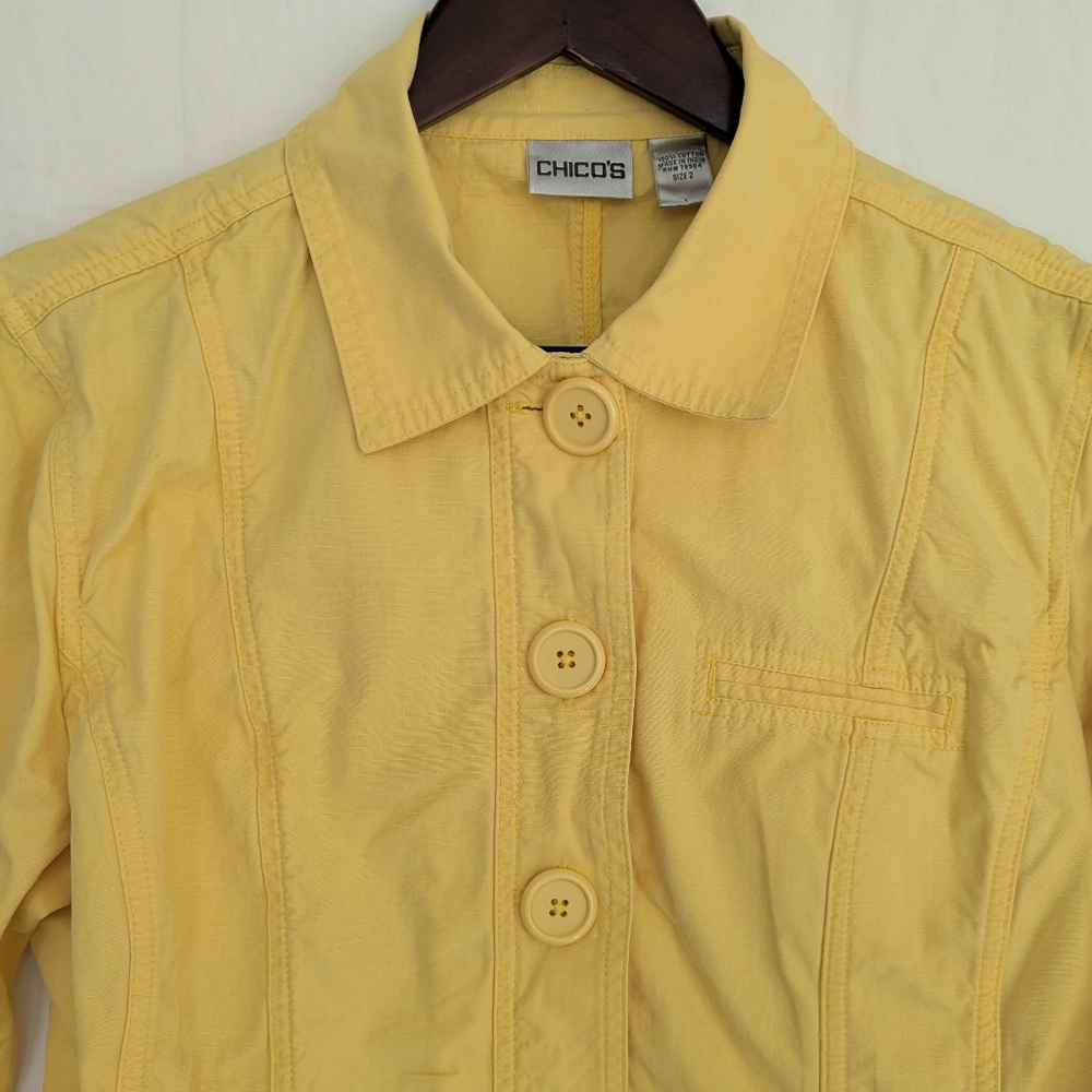 Chico's | Cotton Ripstop Utility Jacket | 2 (Large/12) - Picture 3 of 10